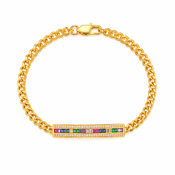 Dazzling Gemstones Gold Bracelet