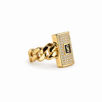 Noir Link Statement Ring