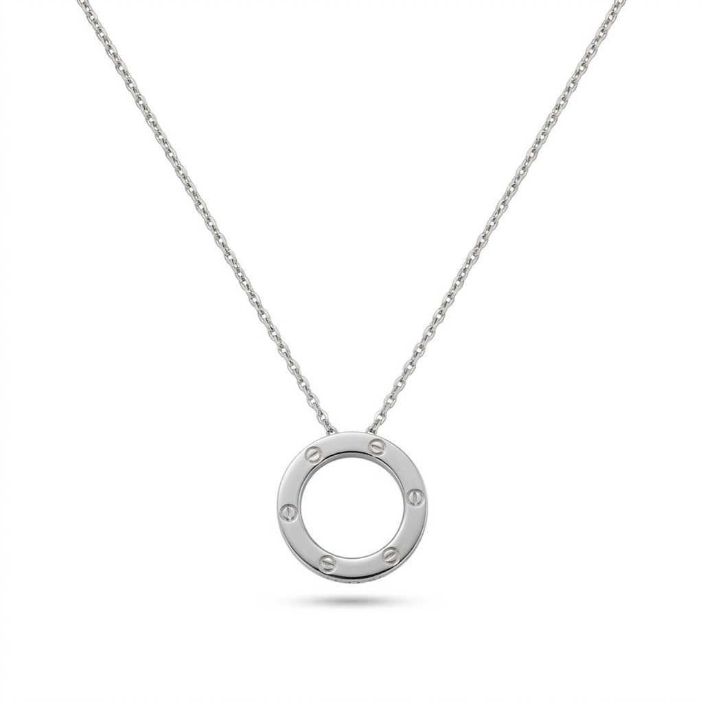 Luna Circle Pendant Necklace