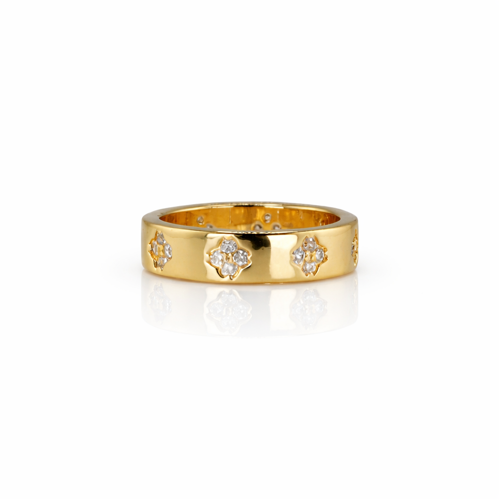 Luna Crystal Gold Ring