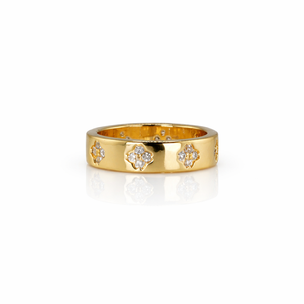 Luna Crystal Gold Ring