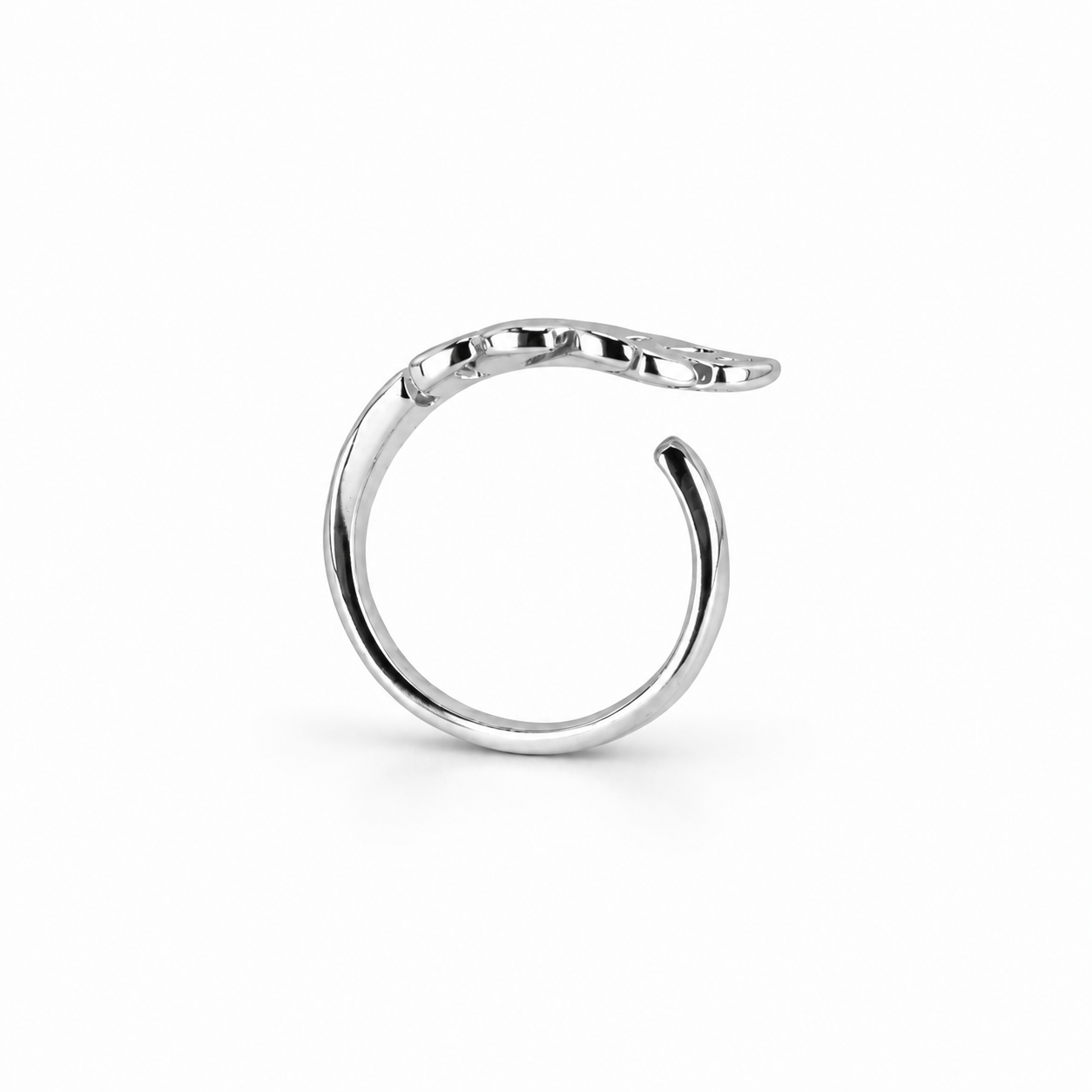 Silver Monstera Leaf Ring
