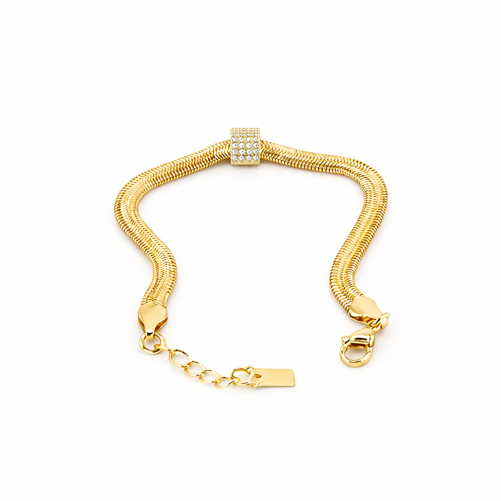 Golden Serpentine Crystal Bracelet