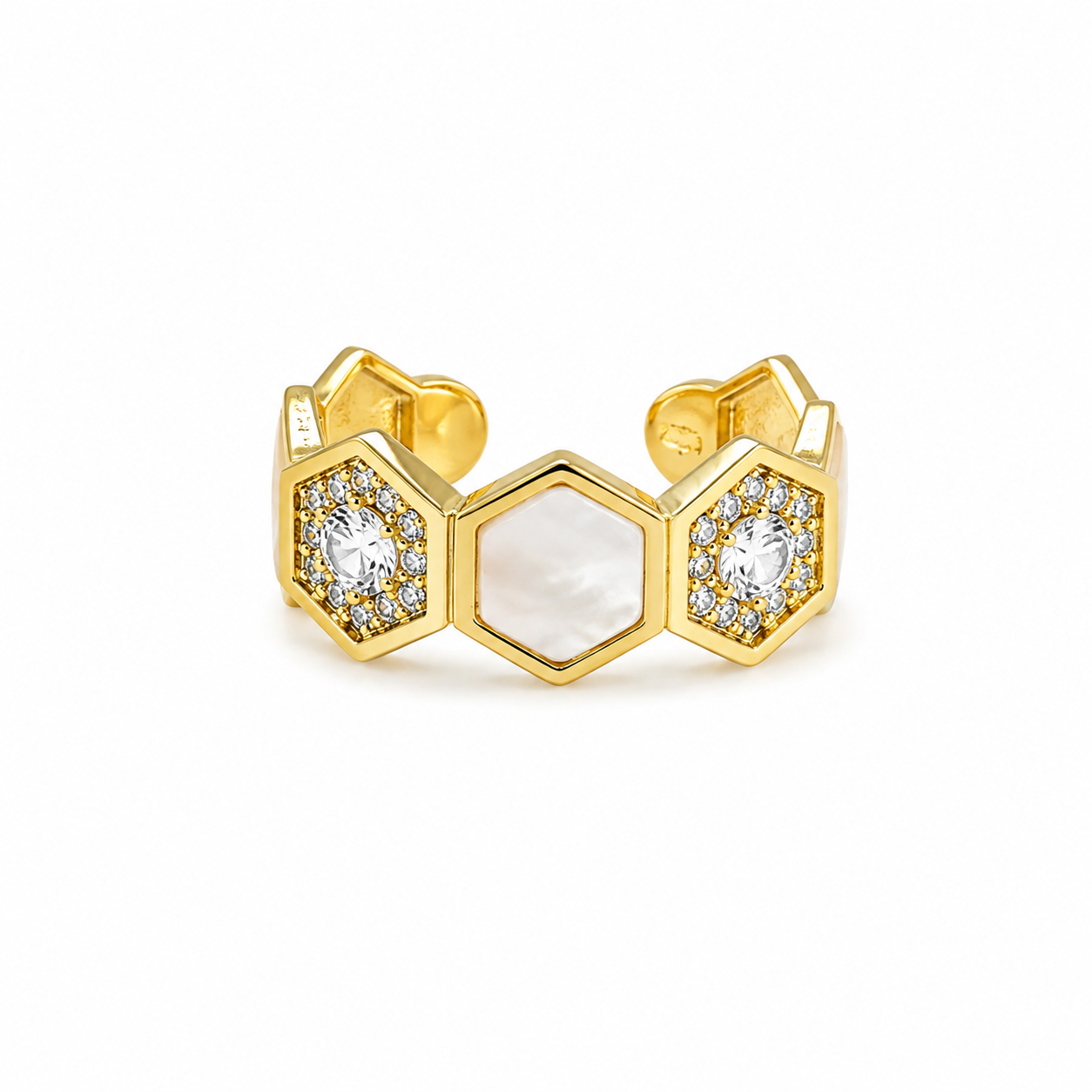 Hexa Pearl Crystal Bracelet