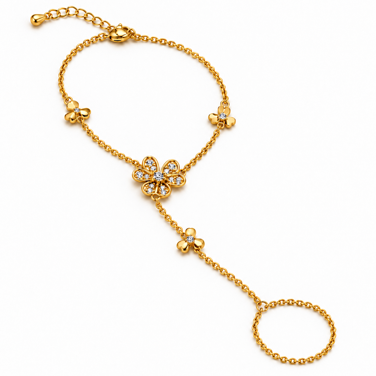 Fleur Crystal Hand Chain