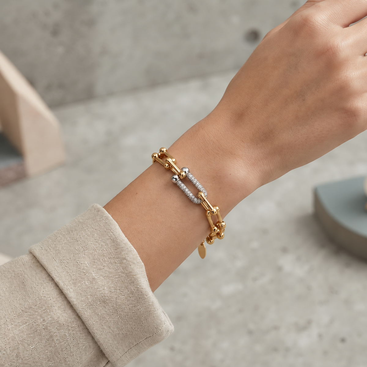 Luxe Link Zircon Bracelet