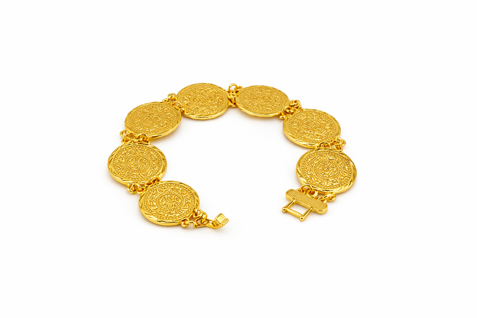 Vintage Coin Gold Bracelet