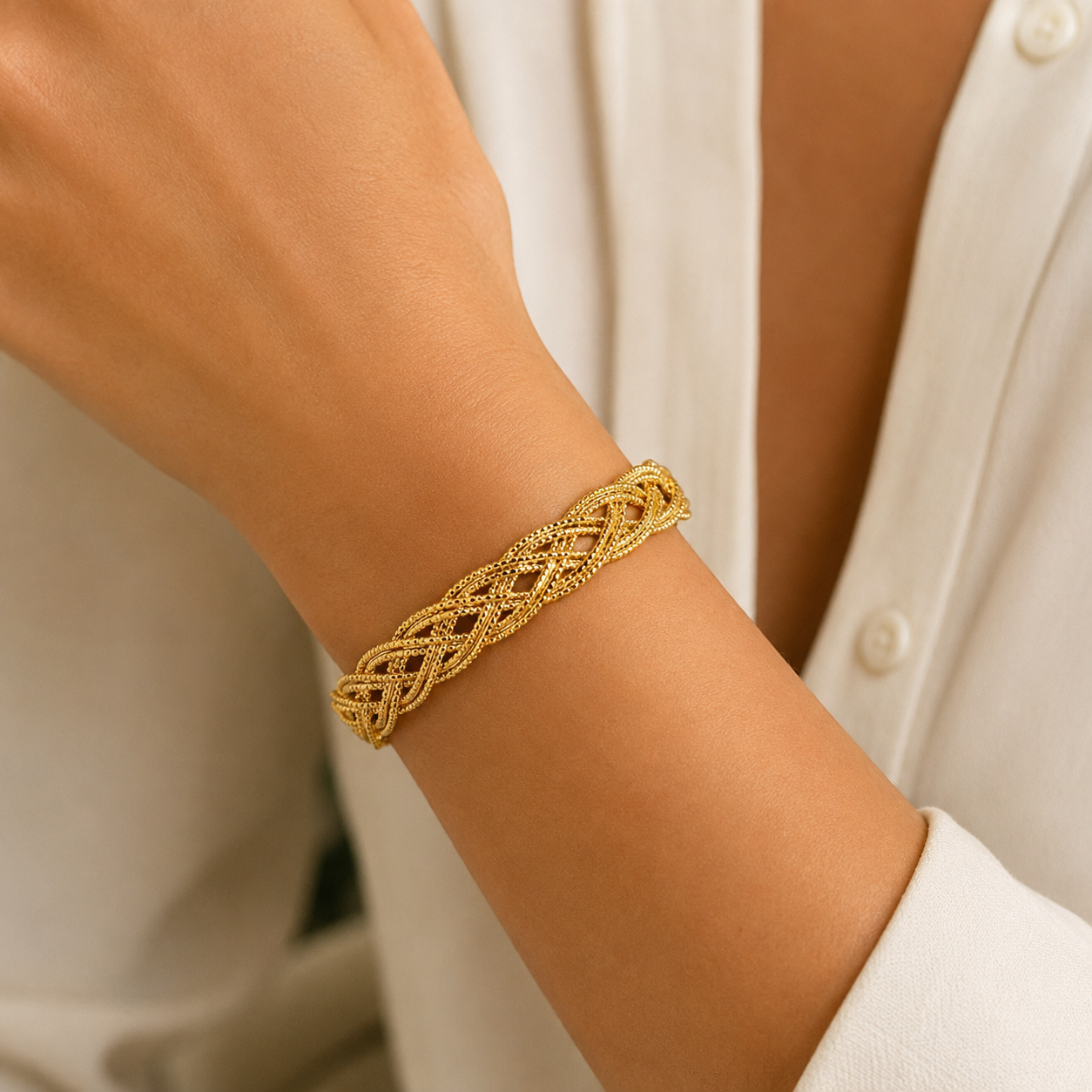 Luna Woven Cuff Bracelet