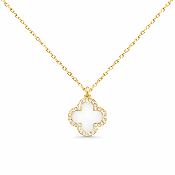 Mini Pearl Clover Necklace