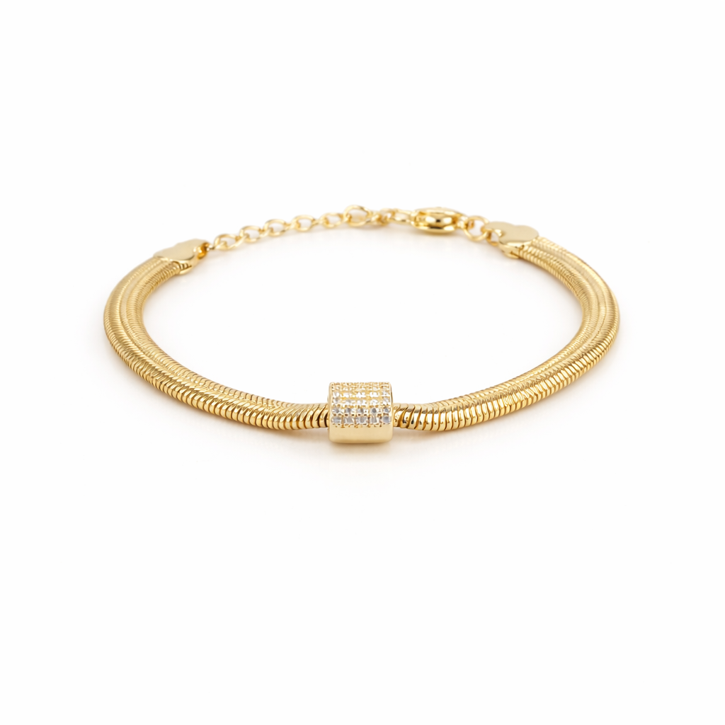 Golden Serpentine Crystal Bracelet
