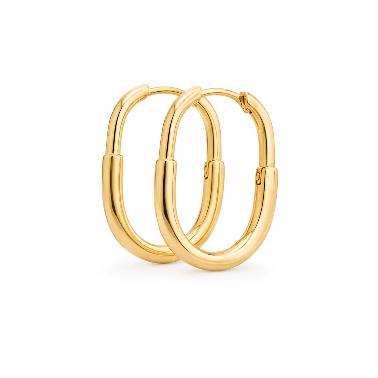 Minimal Crystal Hoop Earrings