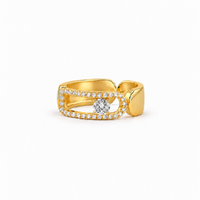 Crystal Link Statement Ring