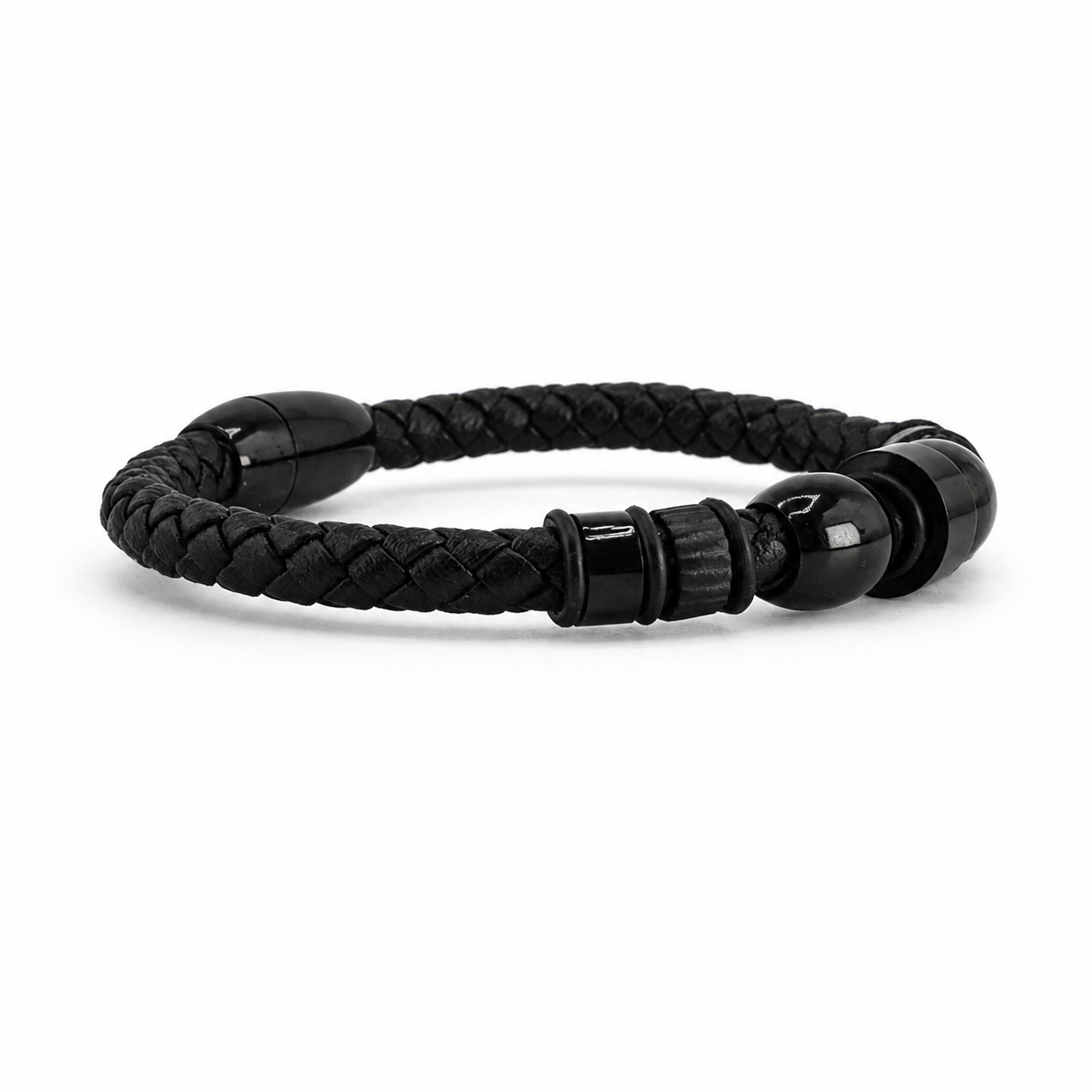 Obsidian Braided Men’s Bracelet