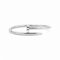 Silver on Silver Screw Bangle