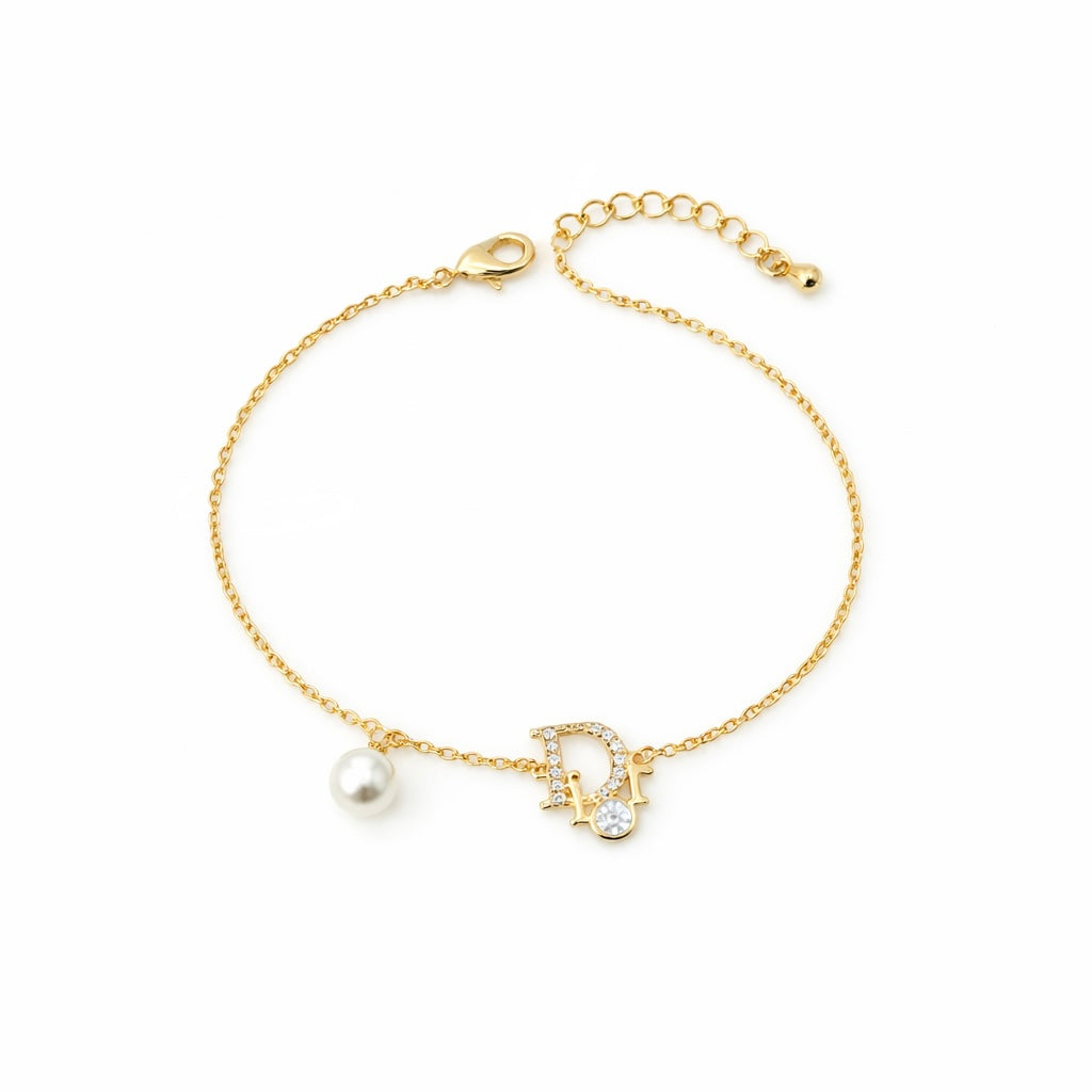 Pearl Initial Bracelet