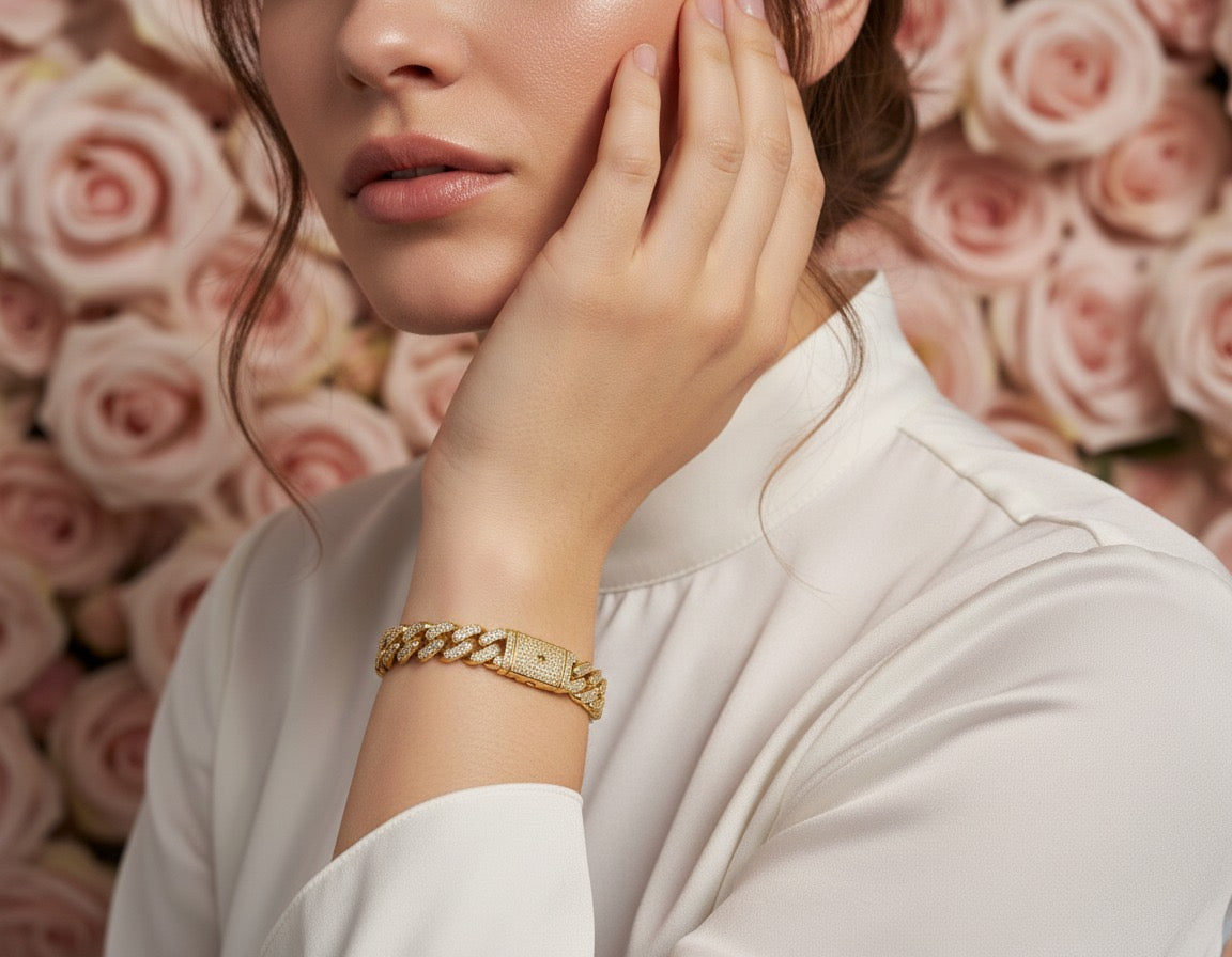 Majestic Cuban Pavé Bracelet