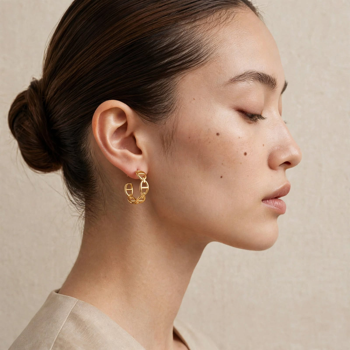 Anchor Link Drop Earrings