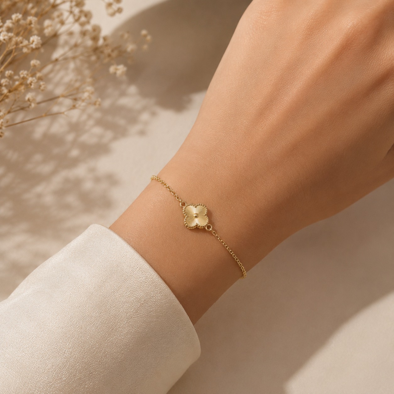 Gold Clover Bracelet