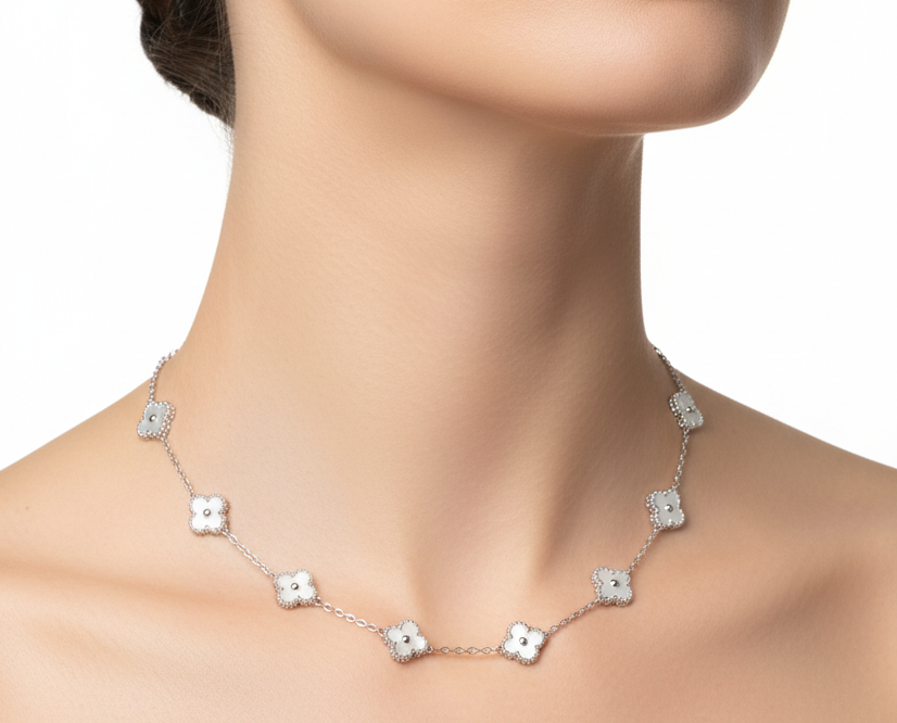 Mini Clover Silver Necklace