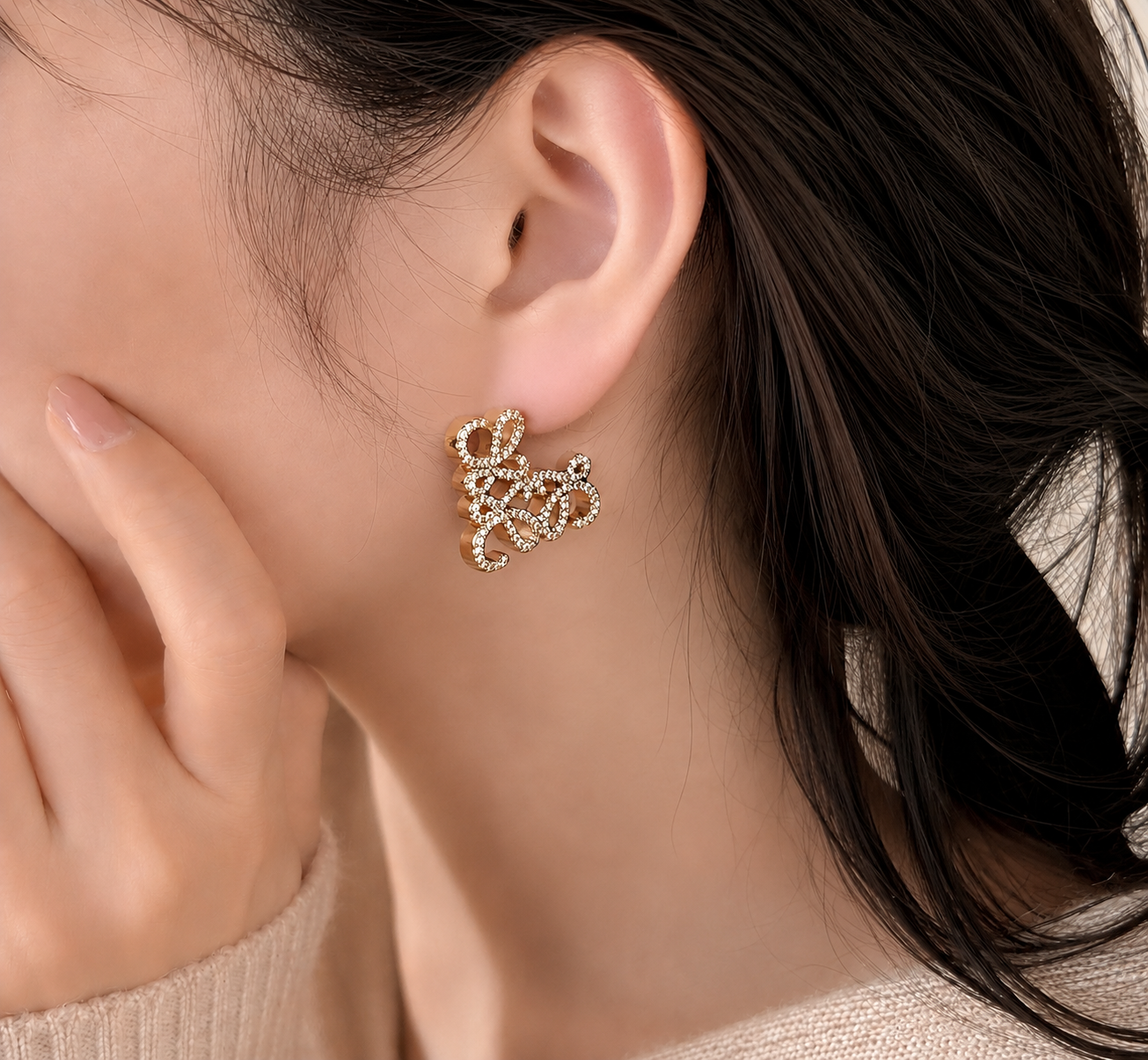 Arabesque Crystal Stud Earrings