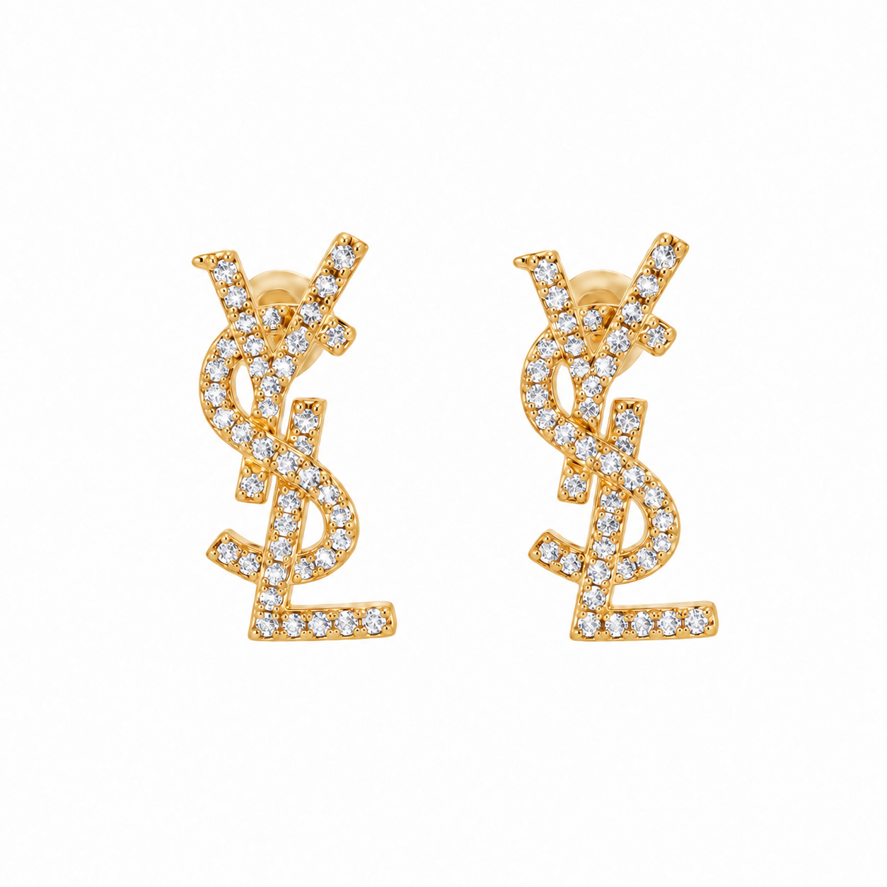 Lumière Pavé Monogram Earrings