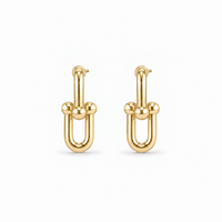 Golden Link Drop Earrings