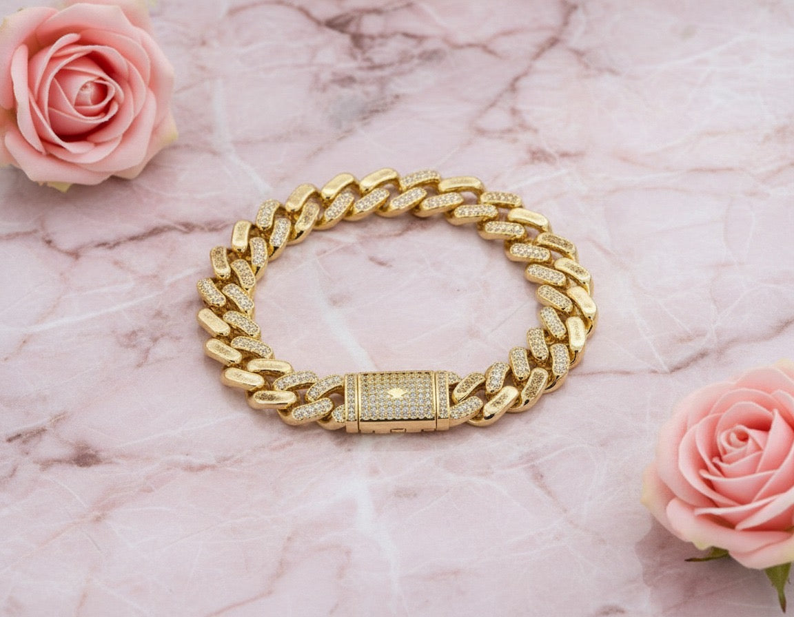 Majestic Cuban Pavé Bracelet