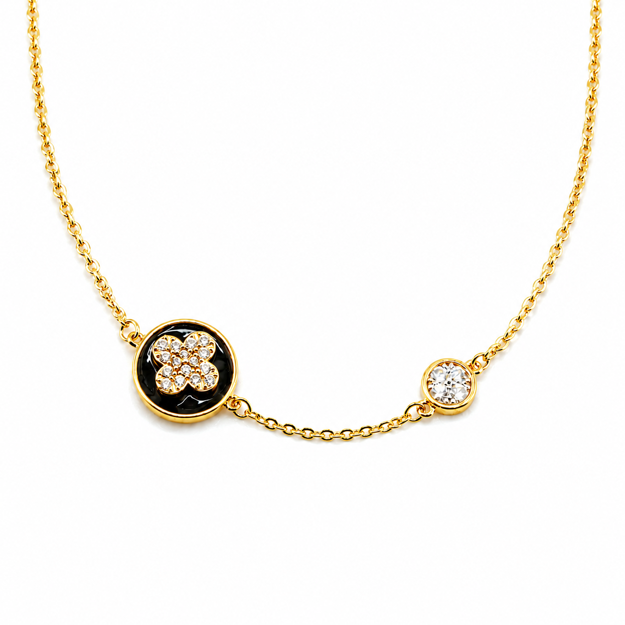 Noir Clover Charm Bracelet