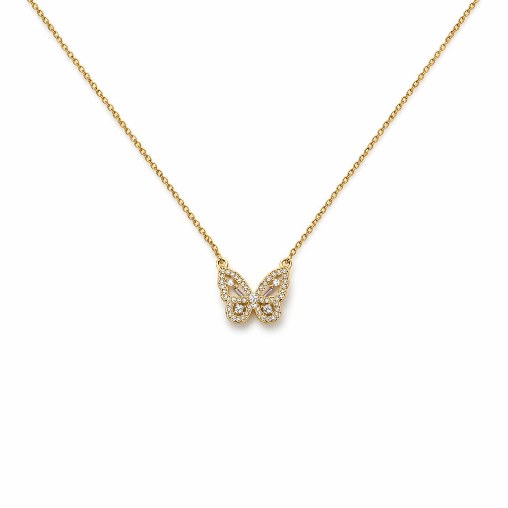 Mini Butterfly Pendant Necklace