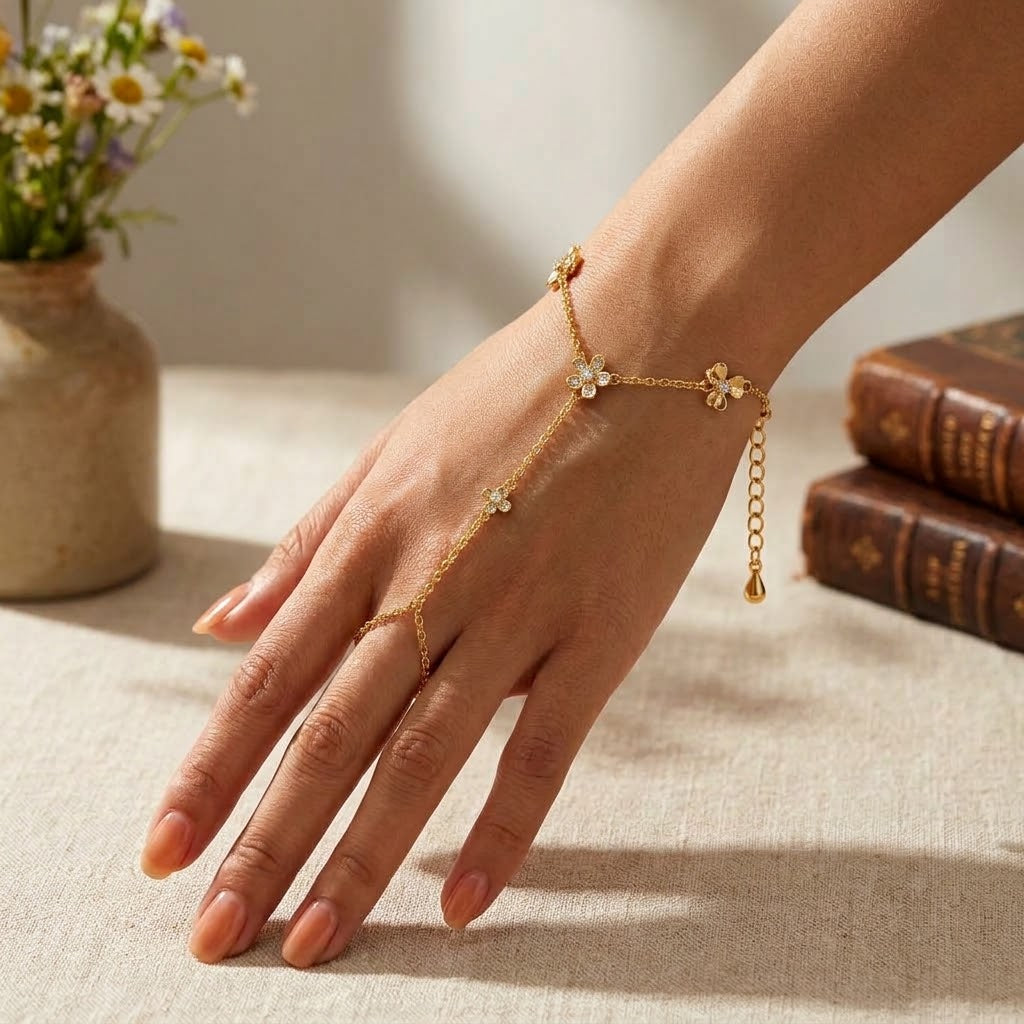 Fleur Crystal Hand Chain