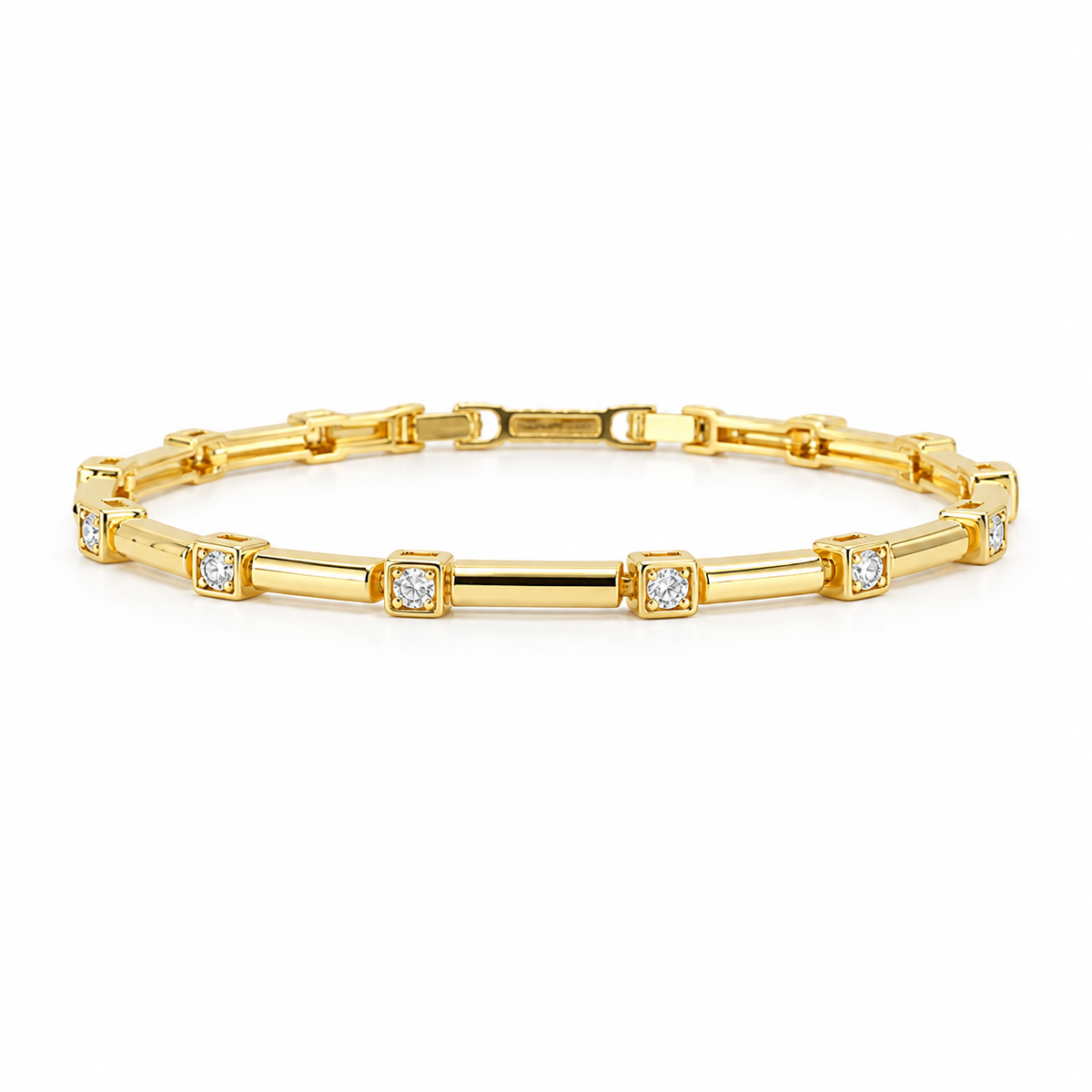Crystal Link Gold Bracelet