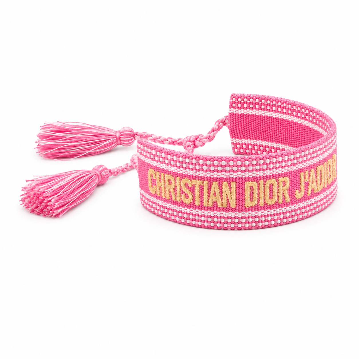Pink Woven Adjustable Bracelet – Luxury Inspired