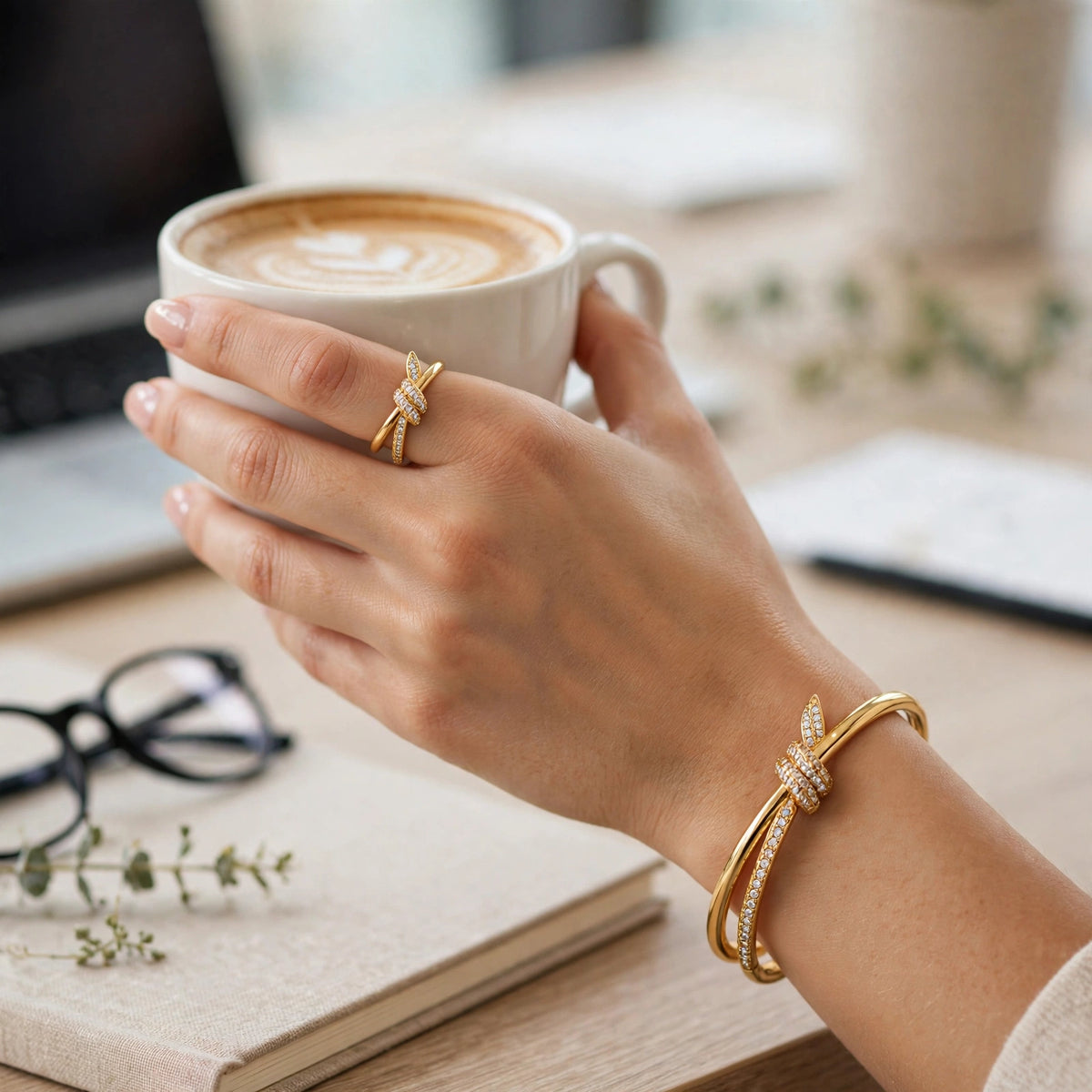 Knot Bangle & Ring Set