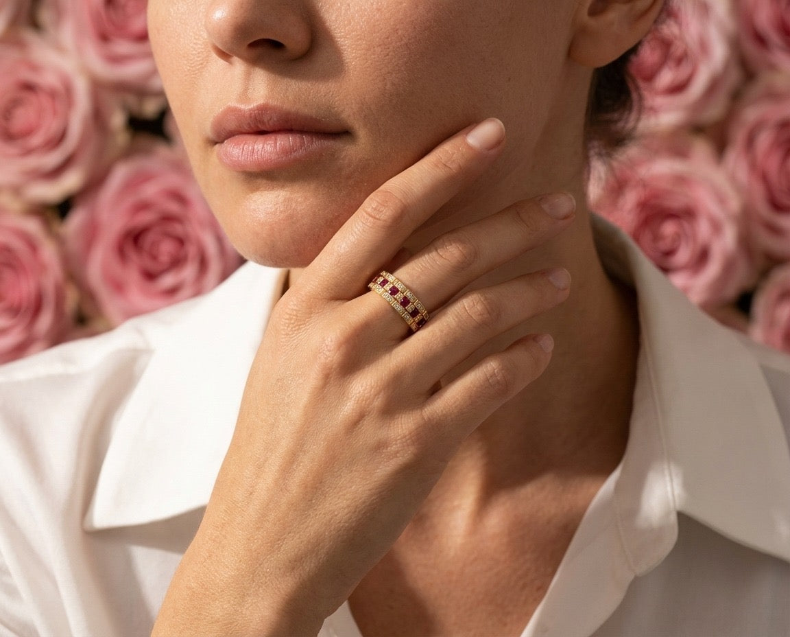 Ruby Royale Gold Ring