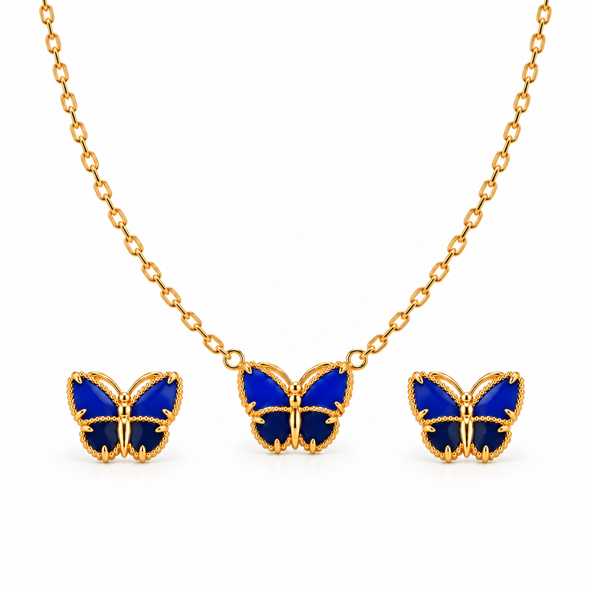 Azure Butterfly Stud Earrings