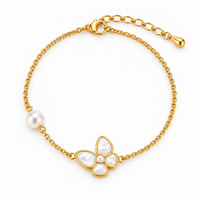 Pearl Flutter Butterfly Bracelet