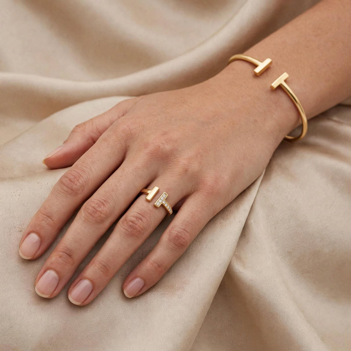 T-Luxe Zircon Open Ring