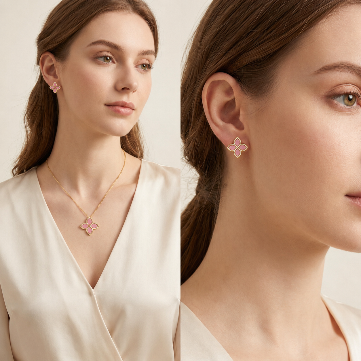 Blush Clover Jewelry Set