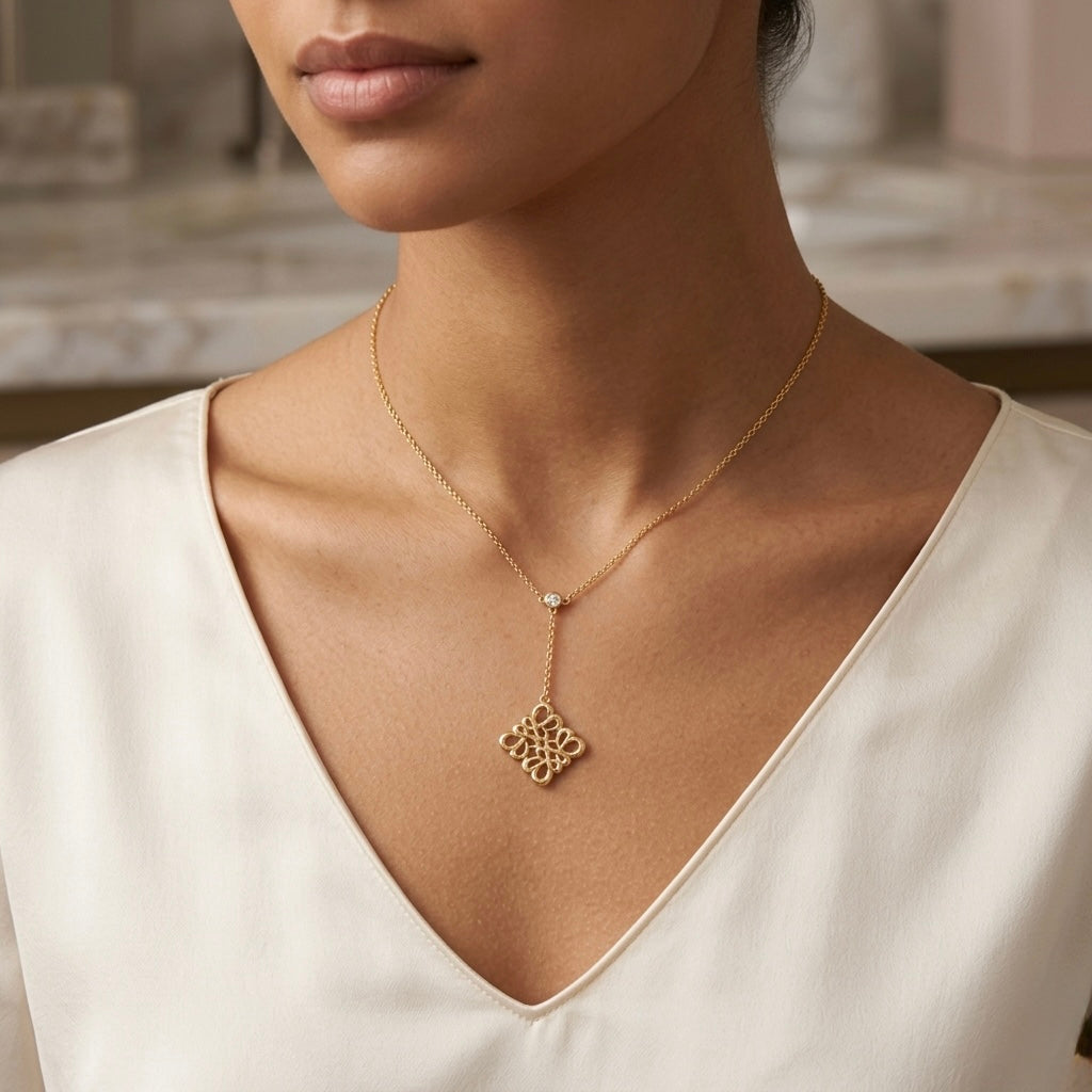 Amara Gold Drop Necklace