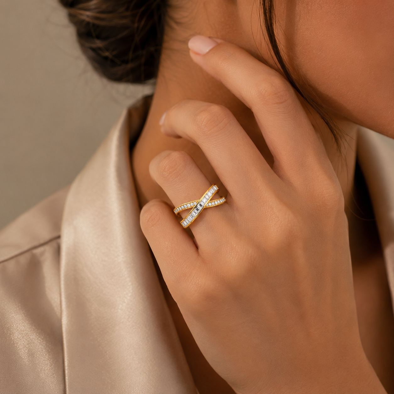Infinity Crystal Ring