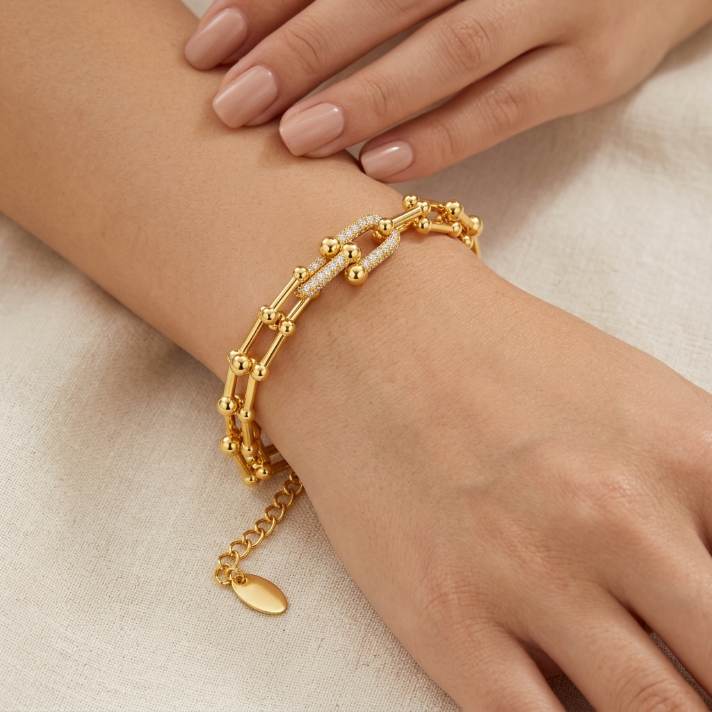 The Pavé Link Bracelet