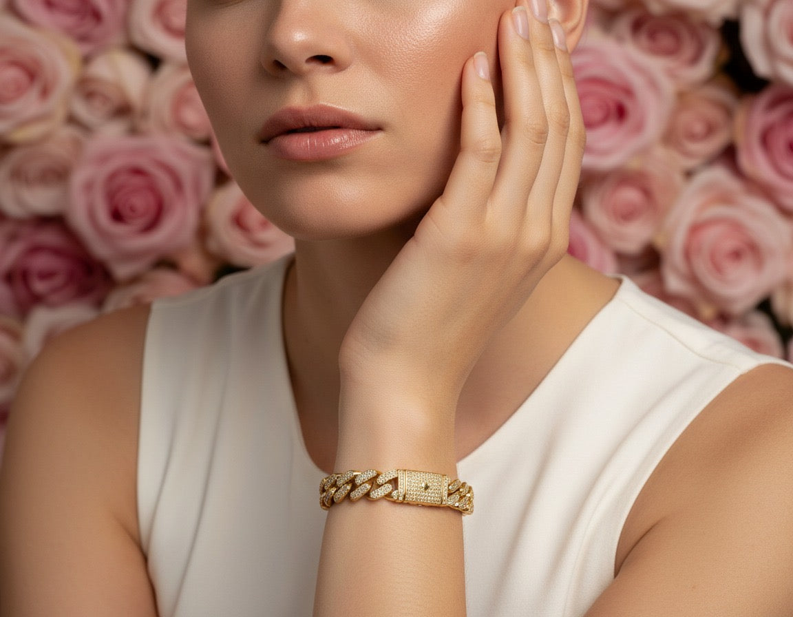 Majestic Cuban Pavé Bracelet