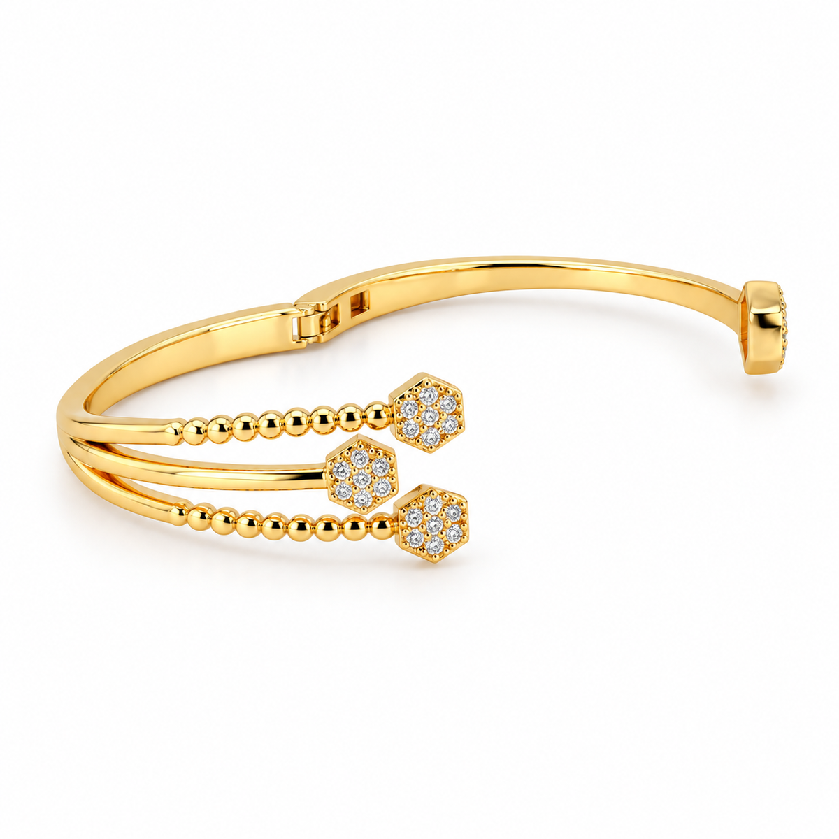 Elara Hexagon Bracelet & Ring Set