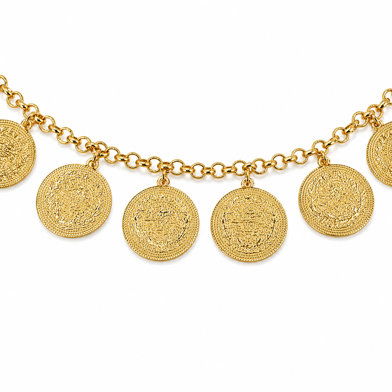 Royal Coin Charm Necklace