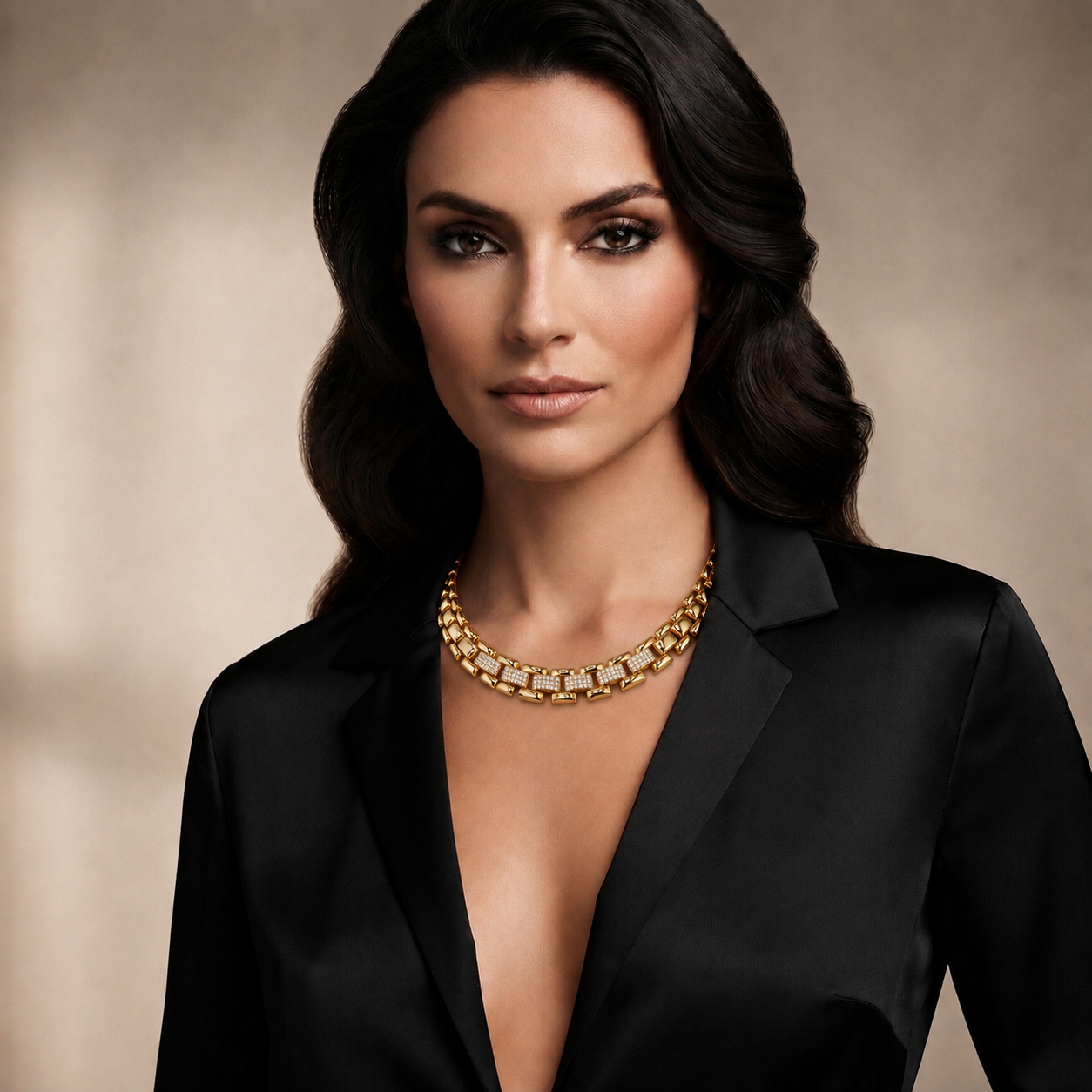 Luxe Link Crystal Necklace