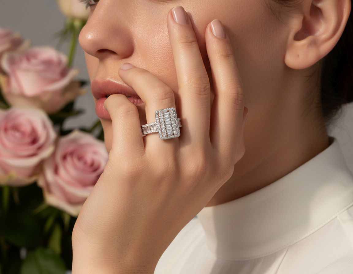 Baguette Silver Ring