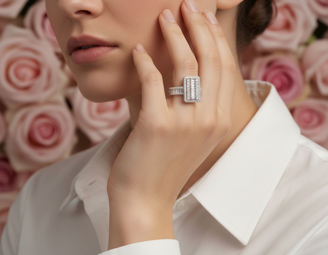Baguette Silver Ring