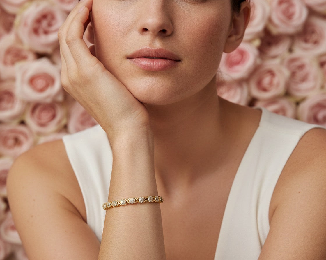 Luxe Clover Crystal Bracelet