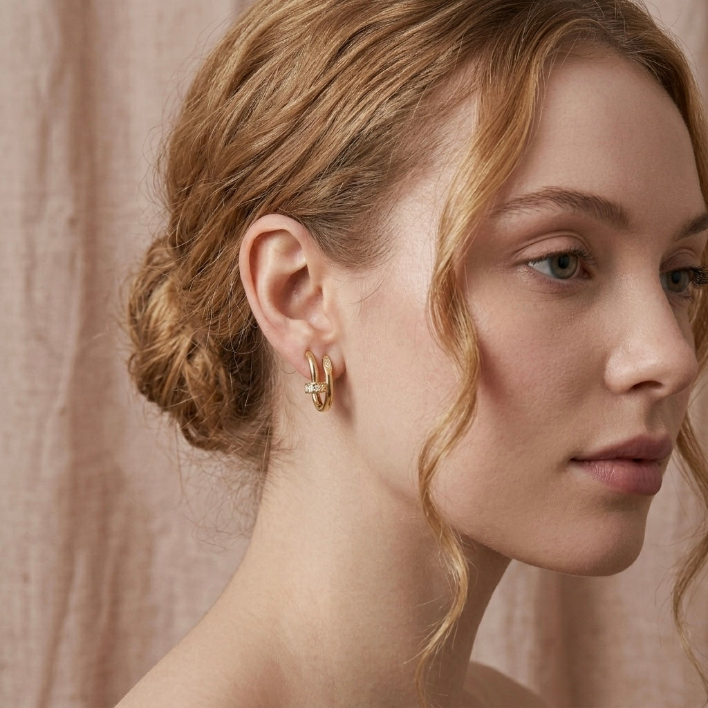 Lumière Crystal Hoop Earrings