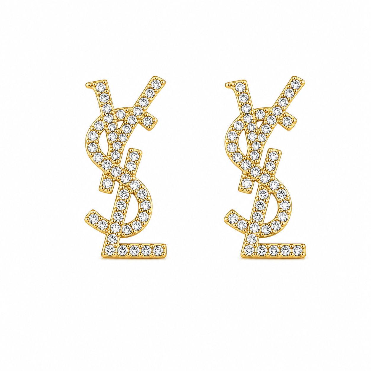 Luxe Initial Zircon Drop Earrings
